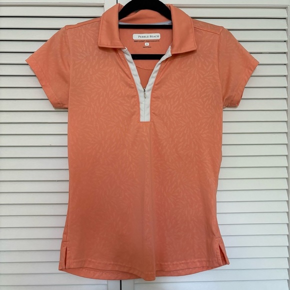 Pebble Beach Tops - Pebble Beach Women's Coral Button Down Shirt